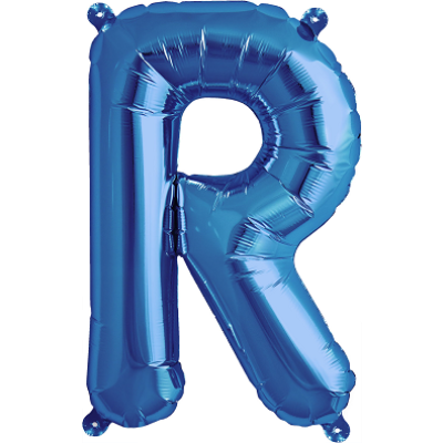 Northstar Foil 41cm (16&quot;) Letter Blue R (Air Fill) (Discontinued)