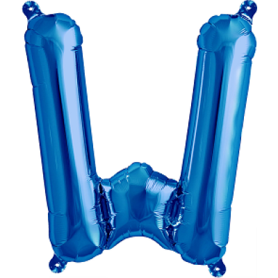 Northstar Foil 41cm (16&quot;) Letter Blue W (Air Fill) (Discontinued)
