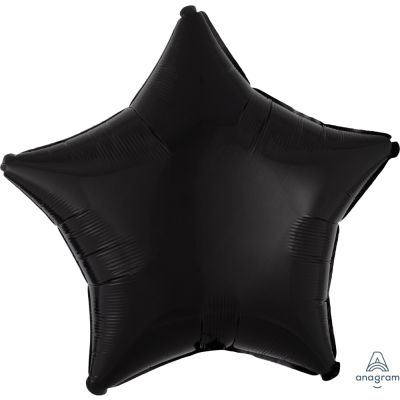 Anagram Foil Solid Colour Star 45cm (18") Metallic Black