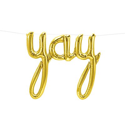 Northstar Air-Filled Script 45" Yay (Gold)