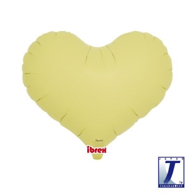 Ibrex Jelly Heart 14&quot; Pastel Yellow (Unpackaged)