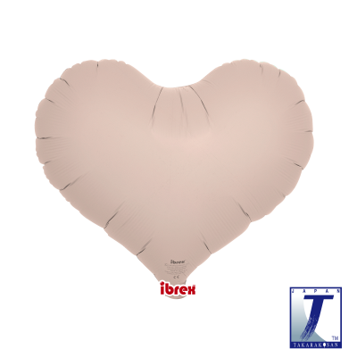 Ibrex Foil Jelly Heart 14" (36cm) Shell Pink (Unpackaged)