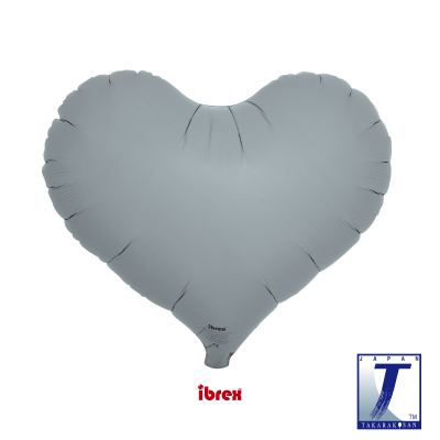 Ibrex Foil Jelly Heart 14" (36cm) Blue Grey (Unpackaged)