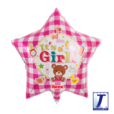 Ibrex Star 15" It's a Girl Gingham Red (Unpackaged)