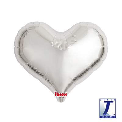 Ibrex Jelly Heart 14" Metallic Silver (unpackaged)