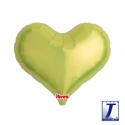 Ibrex Jelly Heart 14" Metallic Lime Green (unpackaged)