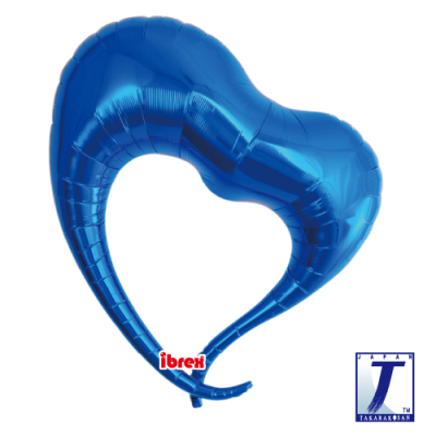 Ibrex Elegant Heart 30" Metallic Blue (unpackaged)