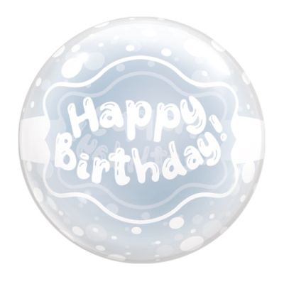 T-Balloon Deco Bubble 40cm (15") Happy Birthday (unpackaged)