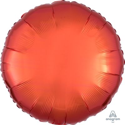 Anagram Foil Solid Colour Round 45cm (18&quot;) Metallic Orange (unpackaged) (Discontinued)