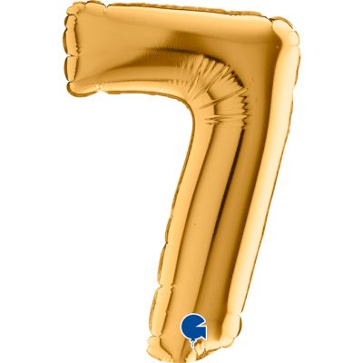 Grabo 18cm (7") Miniloon Gold Number 7 - Air Fill