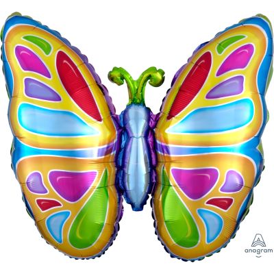 Anagram Foil Shape Bright Butterfly (63cm x 63cm)