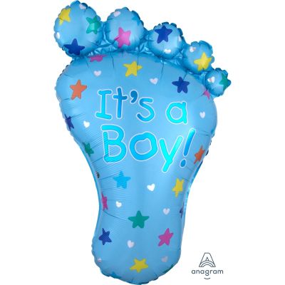 Anagram Foil Shape It's A Boy Foot (58cm x 82cm)