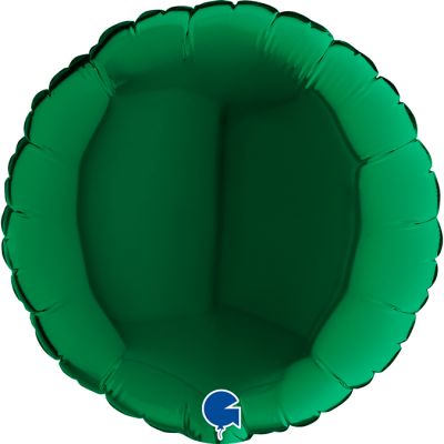 Grabo Microfoil Solid Colour Round 22cm (9") Dark Green - Air Fill (Unpackaged)
