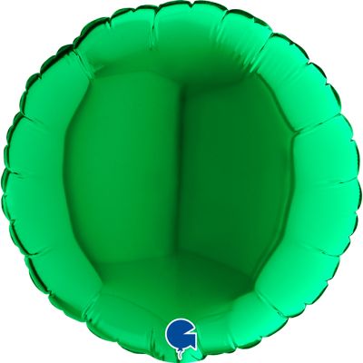 Grabo Microfoil Solid Colour Round 22cm (9") Green - Air Fill (Unpackaged)