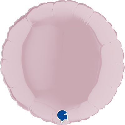 Grabo Microfoil Solid Colour Round 22cm (9") Pastel Pink - Air Fill (Unpackaged)