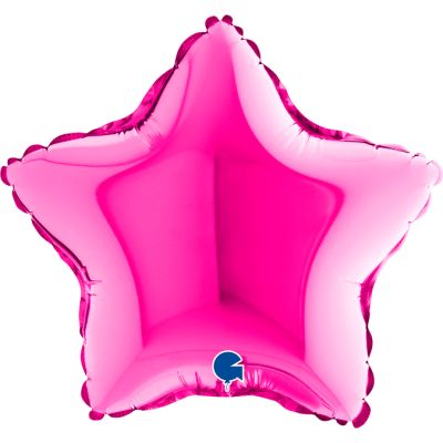 Grabo Microfoil Solid Colour Star 22cm (9") Magenta - Air Fill (Unpackaged)
