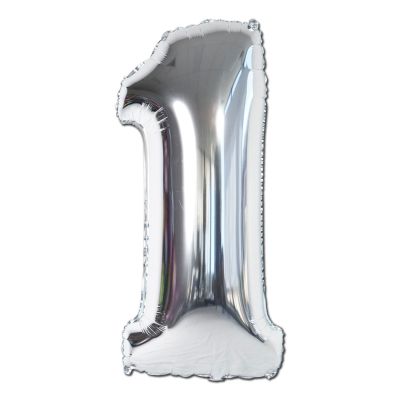 PRT 40" (102cm) Foil Number Silver 1