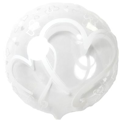 T-Balloon Deco Bubble 49cm (19&quot;) Pair Heart (Unpackaged)