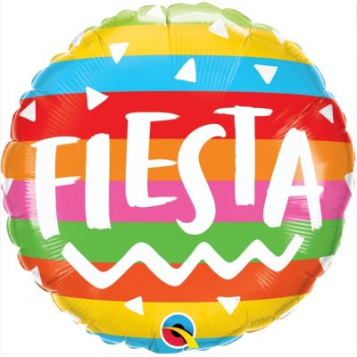 Qualatex Foil 45cm (18") Fiesta Rainbow Stripes 