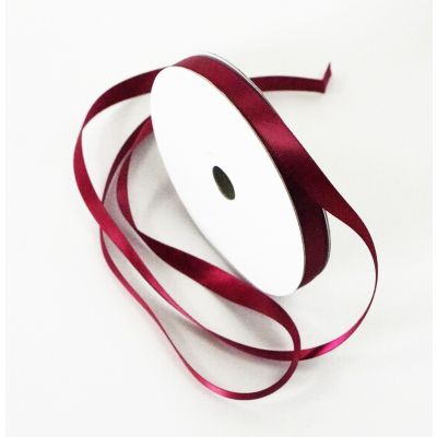 Satin Double Face Ribbon Burgundy - 10mm x 30m 