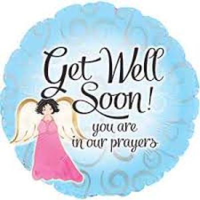 CTI Foil 45cm (18&quot;) Get Well Soon Angel (Discontinued)