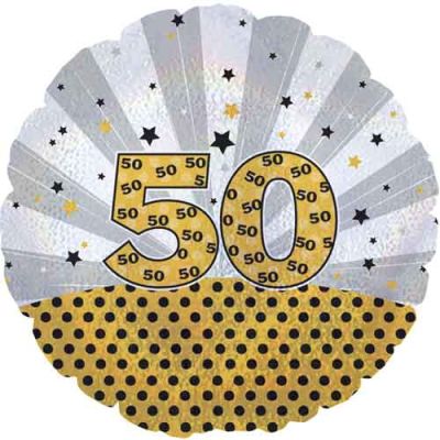 CTI Foil 45cm Dazzeloon 50th Birthday (Discontinued)