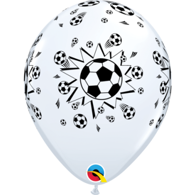 Qualatex Printed Latex 50/28cm (11") Soccer Balls (Standard White)