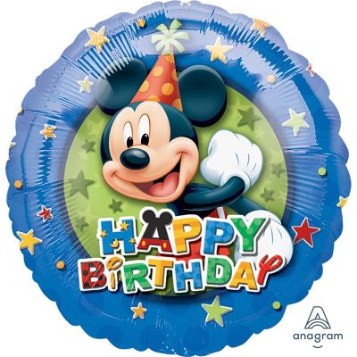 Anagram Licensed Foil 45cm (18") Mickey Birthday Stars