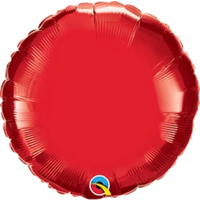 Qualatex Foil Round Solid 92cm (36") Ruby Red (Unpackaged)