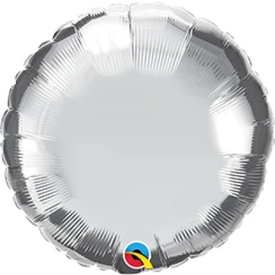 Qualatex Foil Round Solid 92cm (36") Metallic Silver (Unpackaged)