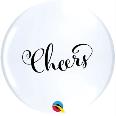 Qualatex Printed Latex 50/28cm (11") Simply Cheers White Top Print (Discontinued)