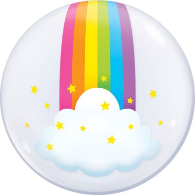 Qualatex Deco Bubble 56cm (22") Rainbow Clouds