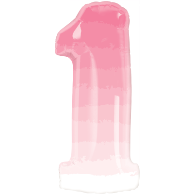 Qualatex Foil 86cm (34") Pink Ombre Number 1