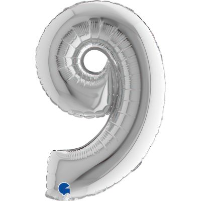 Grabo Foil 36cm (14") Silver Number 9 - Air FIll