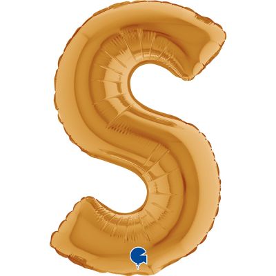 Grabo Foil 36cm (14") Gold Letter S - Air Fill
