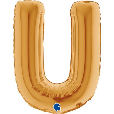 Grabo Foil 36cm (14") Gold Letter U - Air Fill
