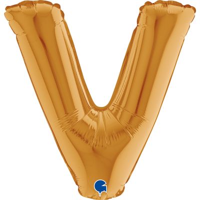 Grabo Foil 36cm (14") Gold Letter V - Air Fill