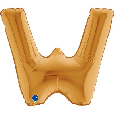 Grabo Foil 36cm (14") Gold Letter W - Air Fill