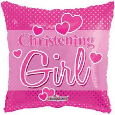 Kaleidoscope Foil 45cm (18&quot;) Christening Girl (Unpackaged) (Discontinued)
