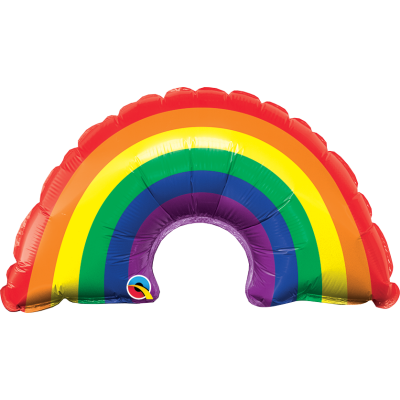 Qualatex Micro-Foil 35cm (14") Bright Rainbow (Air Fill & Unpackaged)