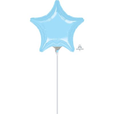 Anagram Microfoil Star 22cm (9") Pastel Blue - Air fill (unpackaged)