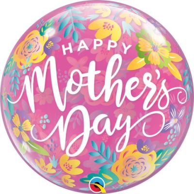Qualatex Bubble 56cm (22") Mother's Day Colourful Floral