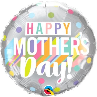 Qualatex Foil 45cm (18") Round Mother's Day Big Pastel Dots