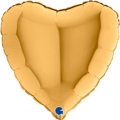 Grabo Foil Solid Colour Heart 46cm (18") Gold 5 (Unpackaged)