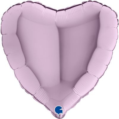 Grabo Foil Solid Colour Heart 46cm (18") Lilac - Unpackaged