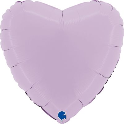 Grabo Foil Solid Colour Heart 46cm (18") Matte Lilac (Unpackaged)