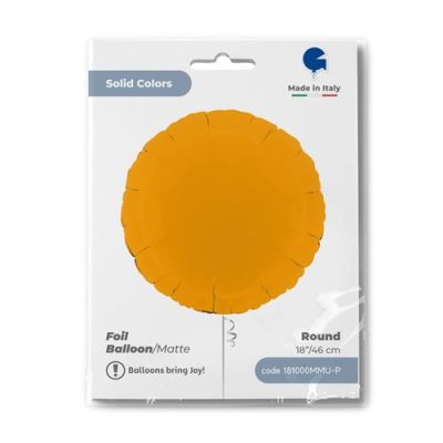 Grabo Foil Solid Colour Round 46cm (18") Matte Mustard