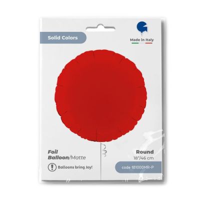 Grabo Foil Solid Colour Round 46cm (18") Matte Red