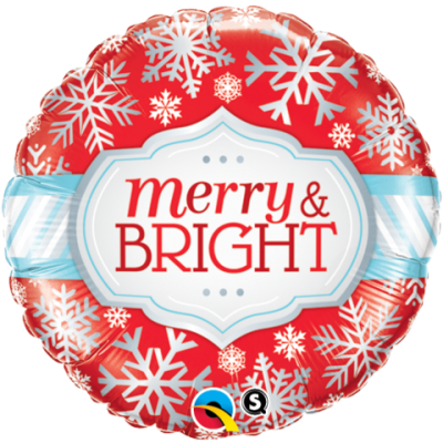 Qualatex Foil 45cm (18") Merry & Bright Snowflakes