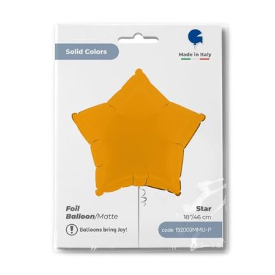 Grabo Foil Solid Colour Star 46cm (18") Matte Mustard